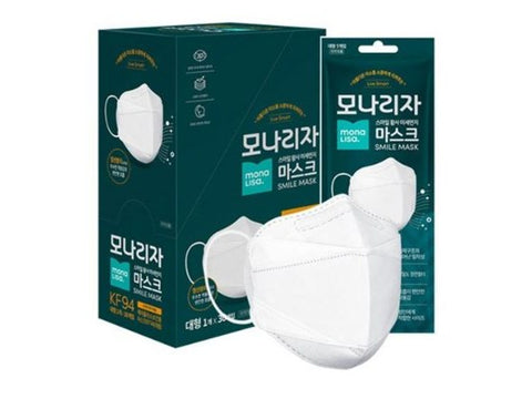 Mona Lisa Smile Yellow dust fine dust mask large size KF94, 30 pieces, 1 piece