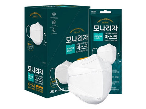 Mona Lisa Smile Yellow dust fine dust mask large size KF94, 30 pieces, 1 piece