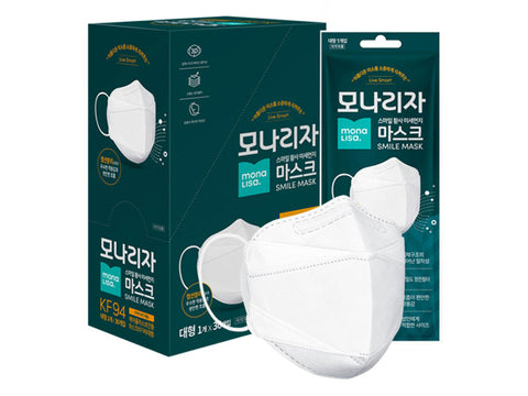 Mona Lisa Smile Yellow dust fine dust mask large size KF94, 30 pieces, 1 piece