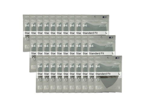 Aer Standard Basic Health Mask Gray Large KF94, 1EA, 50EA